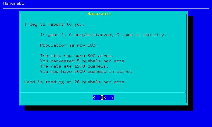 Hamurabi in Fortran